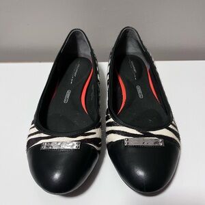 Rockport Zebra Print Calf Fur Flats